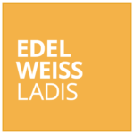 Orange square with the text EDELWEISS LADIS in white, centered.