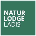 Green square logo with white text reading NATUR LODGE LADIS.
